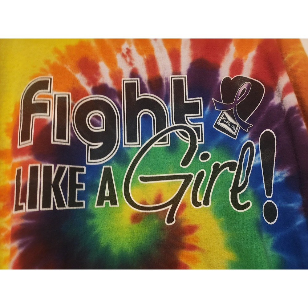 T-shirt~Tie-Dye~"Fight Like a Girl"~ 3XL~100% Cotton
